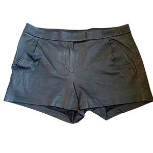 J. Crew | Black Leather Shorts | Size 10